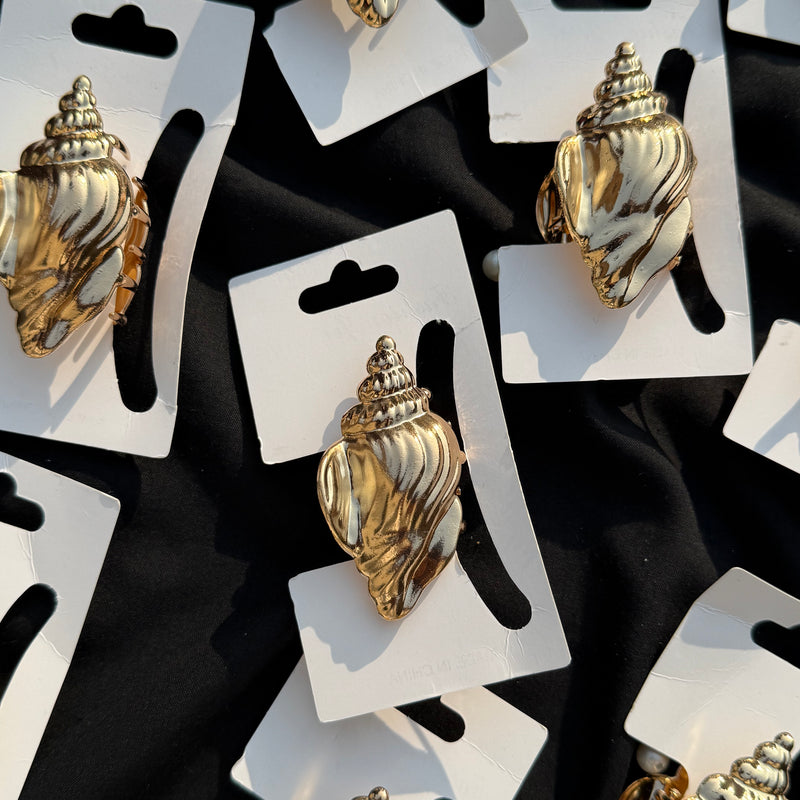 Seashell Metal Claw Clip