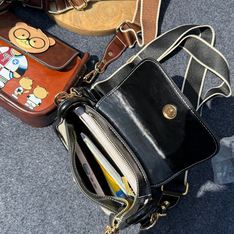Teddy Wide Strap Bag