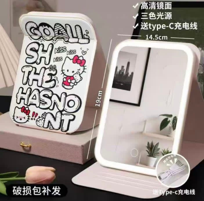 Hello Kitty Portable LED Mirror