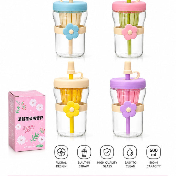 Glass Daisy Mini Bottles