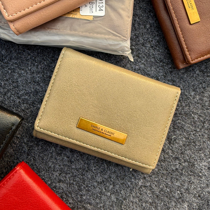 Aesthetic Trifold Mini Wallet