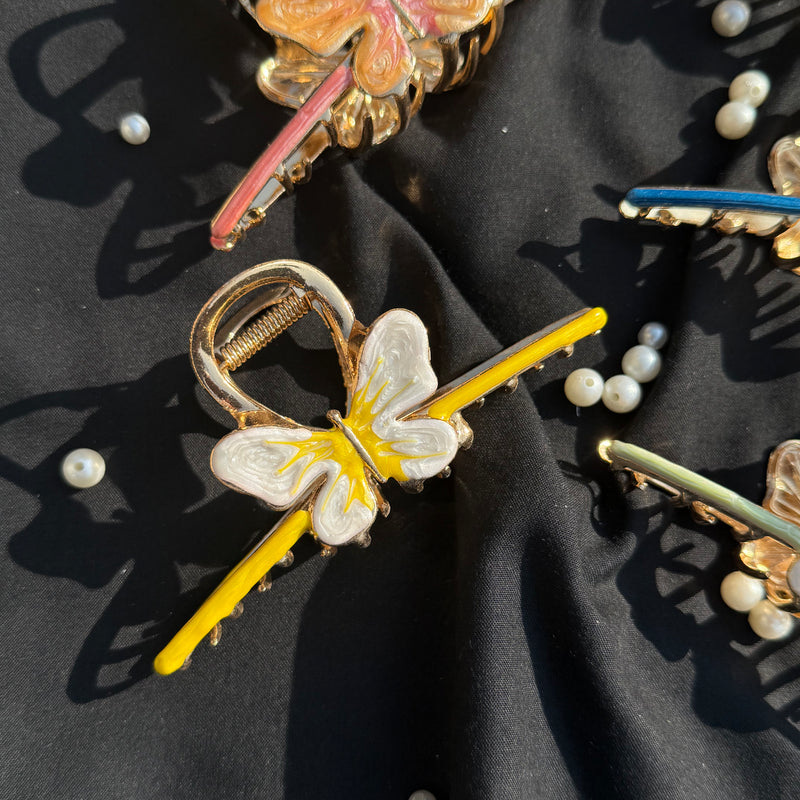 Butterfly Metallic Claw Clip