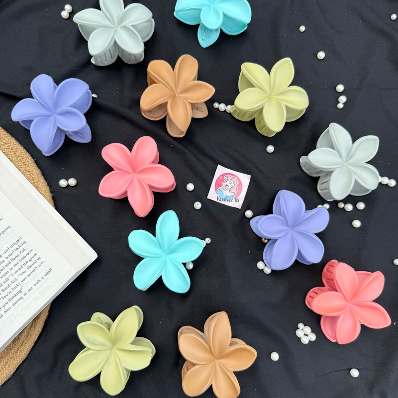 Matte Flower Claw Clip - LARGE