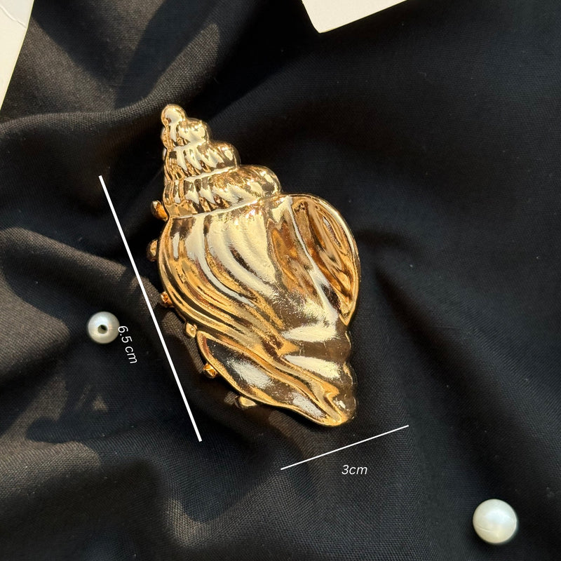 Seashell Metal Claw Clip