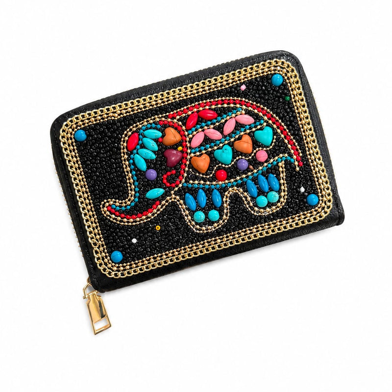 Beaded Handwork Zipper Wallets