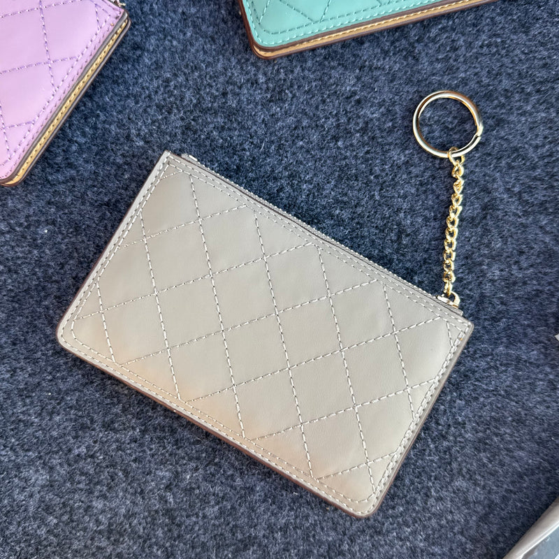 Quilted Sleek Keychain Wallet