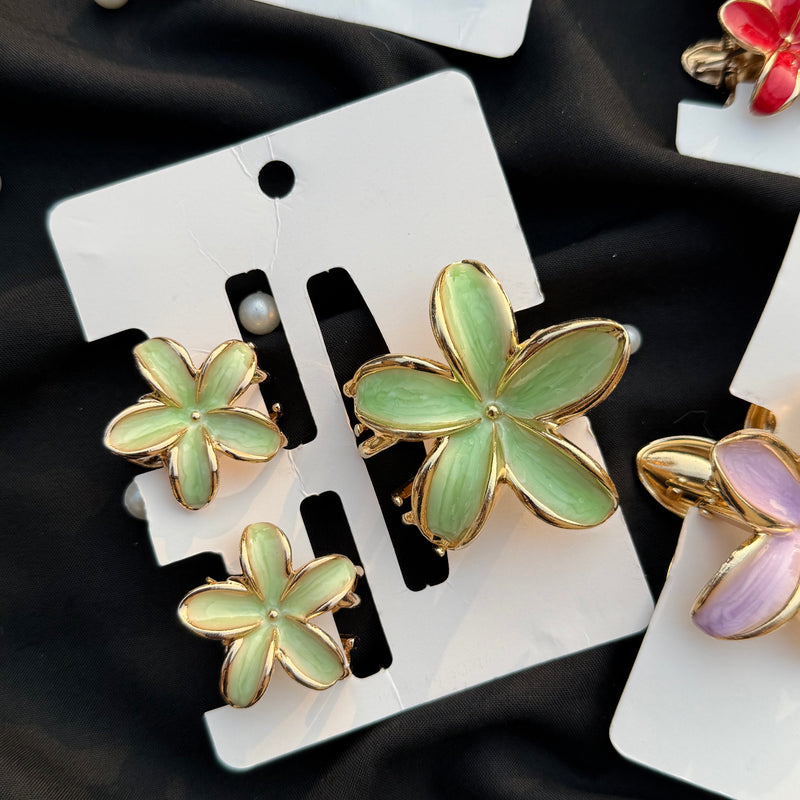 Metallic claw clip set