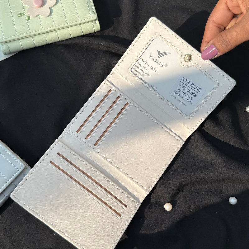 Korean Floral Trifold wallet