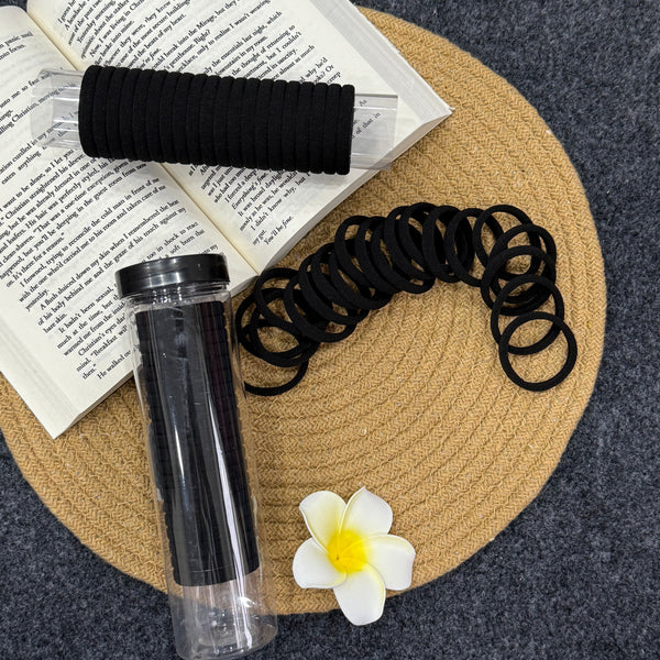 Slim Rubber Band Box- Black