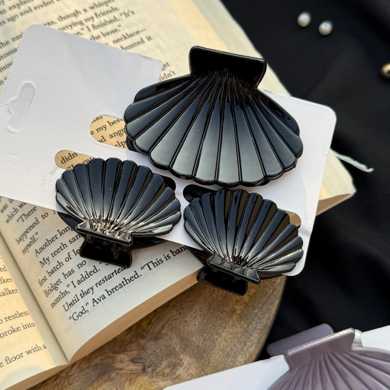 Set Of three seashell Claw Clip
