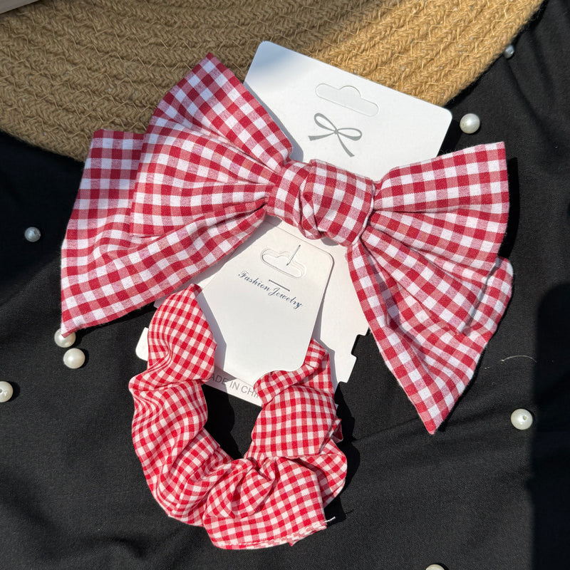 Combo Set- Bow and Scrunchie