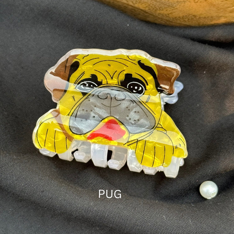Doggie Acrylic Claw Clip