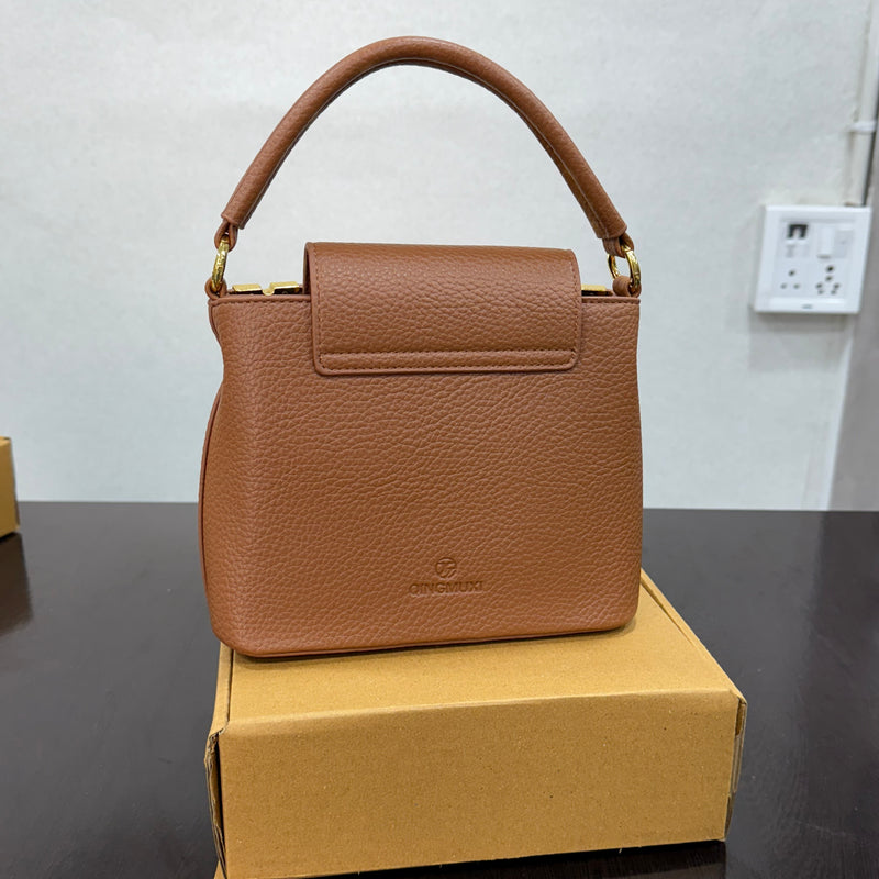 Three Compartment Medium Handbag