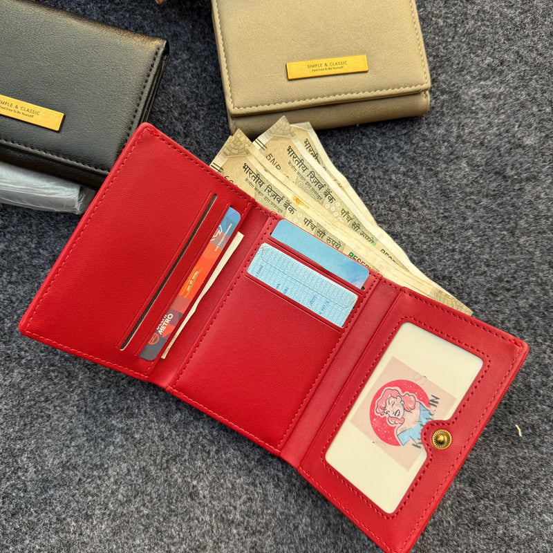 Aesthetic Trifold Mini Wallet