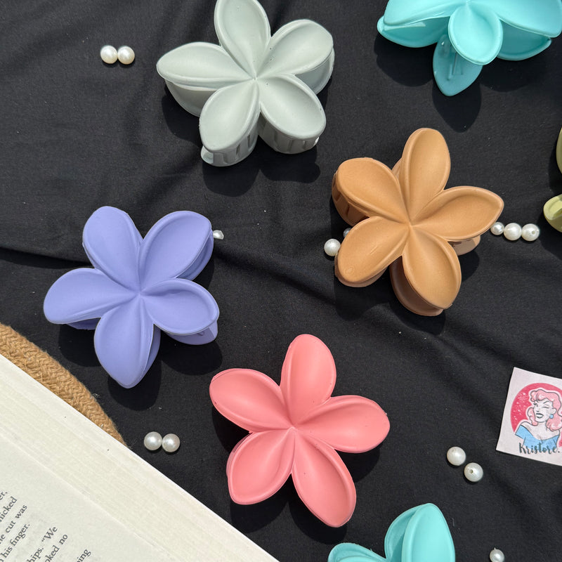 Matte Flower Claw Clip - LARGE