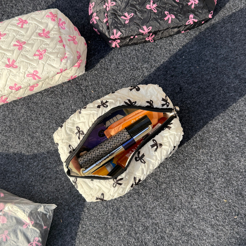 Bow Multipurpose Quilted Pouch
