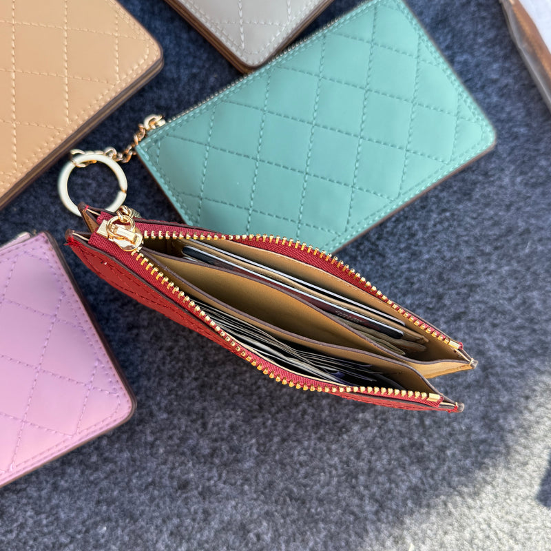 Quilted Sleek Keychain Wallet