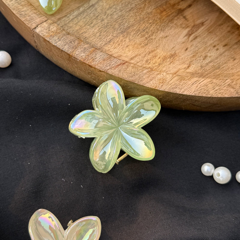 Mini Flower Claw Clip- Holographic