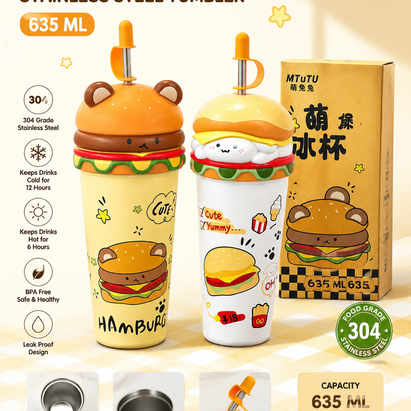 Burger Premium Quirky Sipper