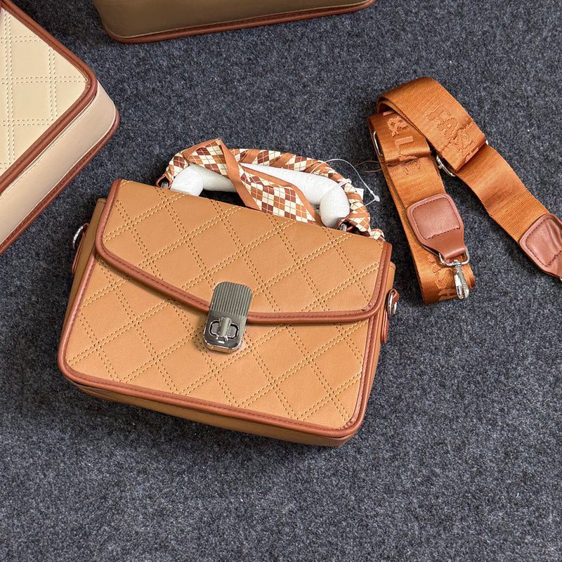 Wide Strap Scarf Sling Bag