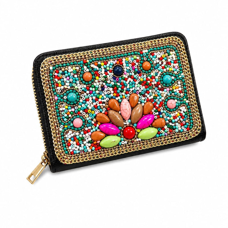 Beaded Handwork Zipper Wallets