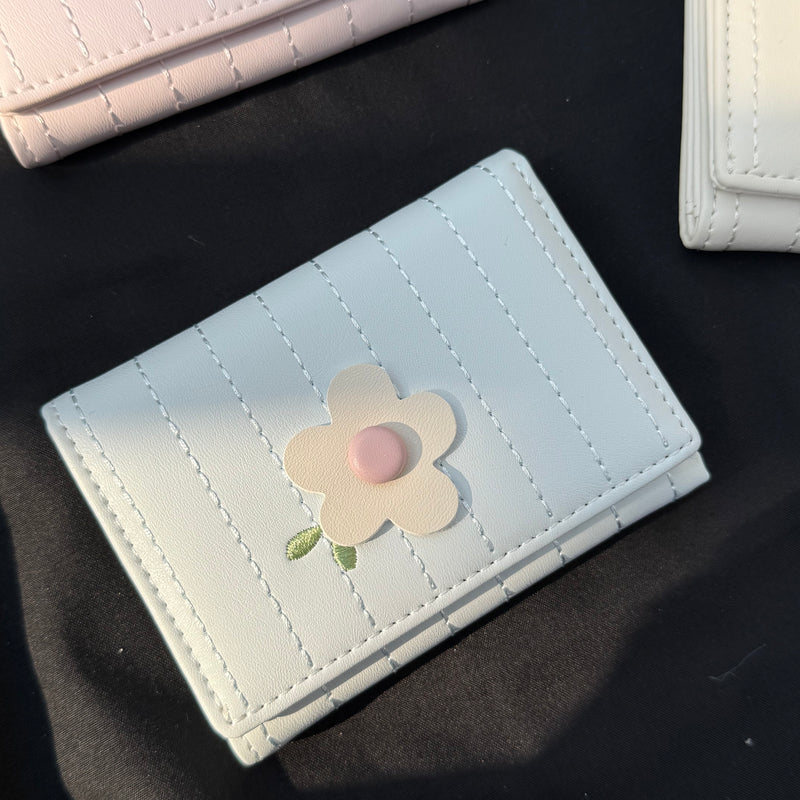 Korean Floral Trifold wallet