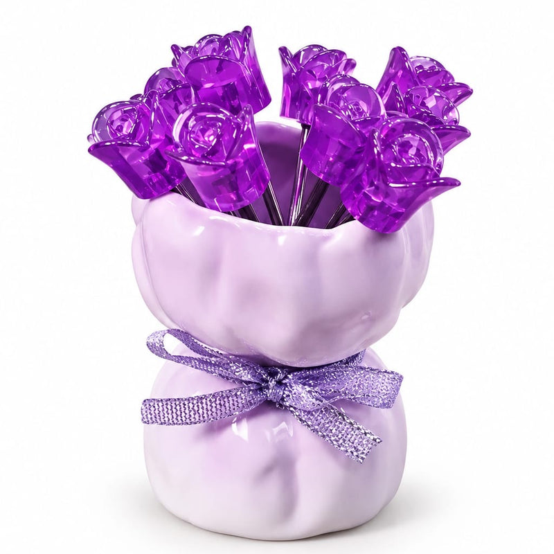 Luxury Flower Ceramic Mini Folk Set