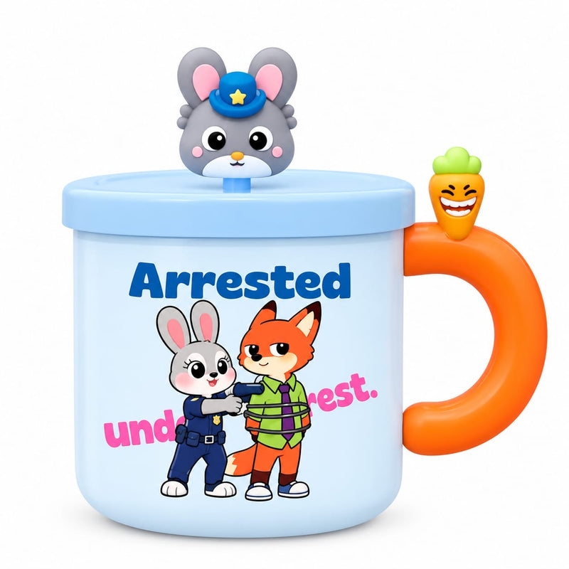 Premium Zootopia theme Kids Stainless Steel Food Jar