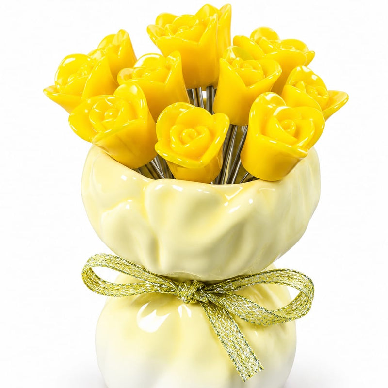 Luxury Flower Ceramic Mini Folk Set