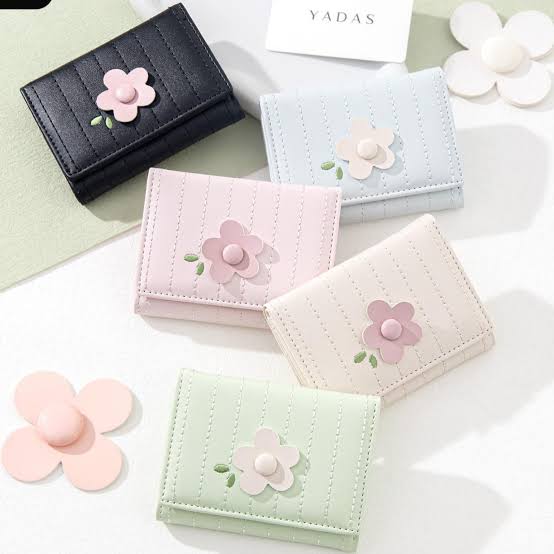 Korean Floral Trifold wallet