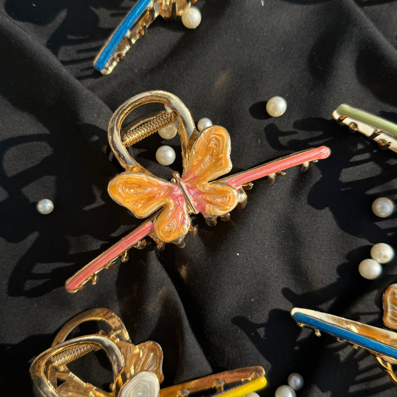 Butterfly Metallic Claw Clip