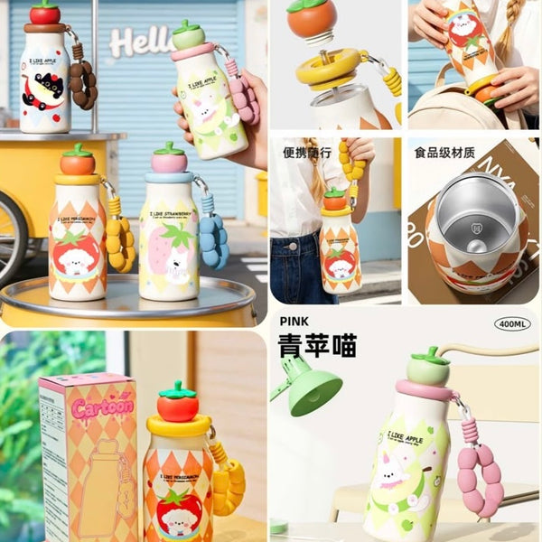 Fruity Stainless Steel Bottle With Charm