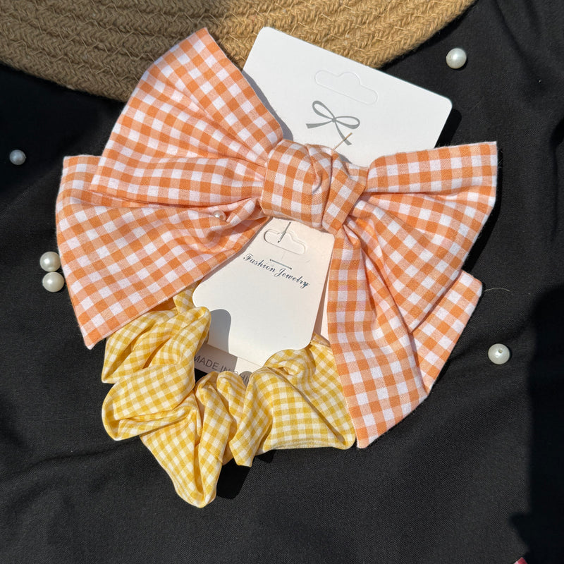Combo Set- Bow and Scrunchie