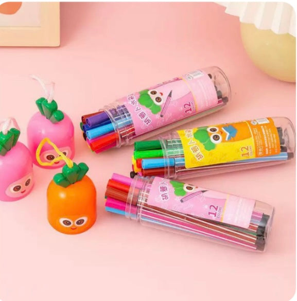 Cartoon Sketch Pen 12 pc set