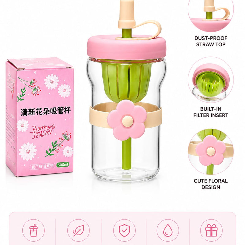 Glass Daisy Mini Bottles