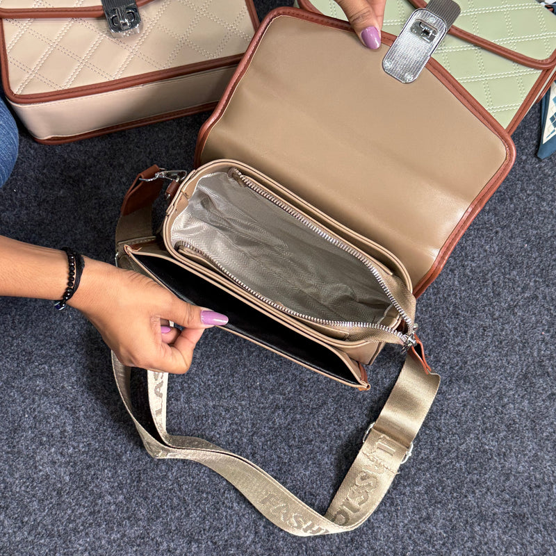 Wide Strap Scarf Sling Bag
