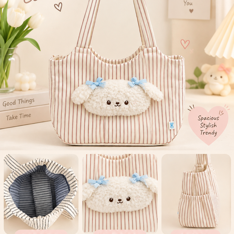 Korean Plushie Canvas Tote
