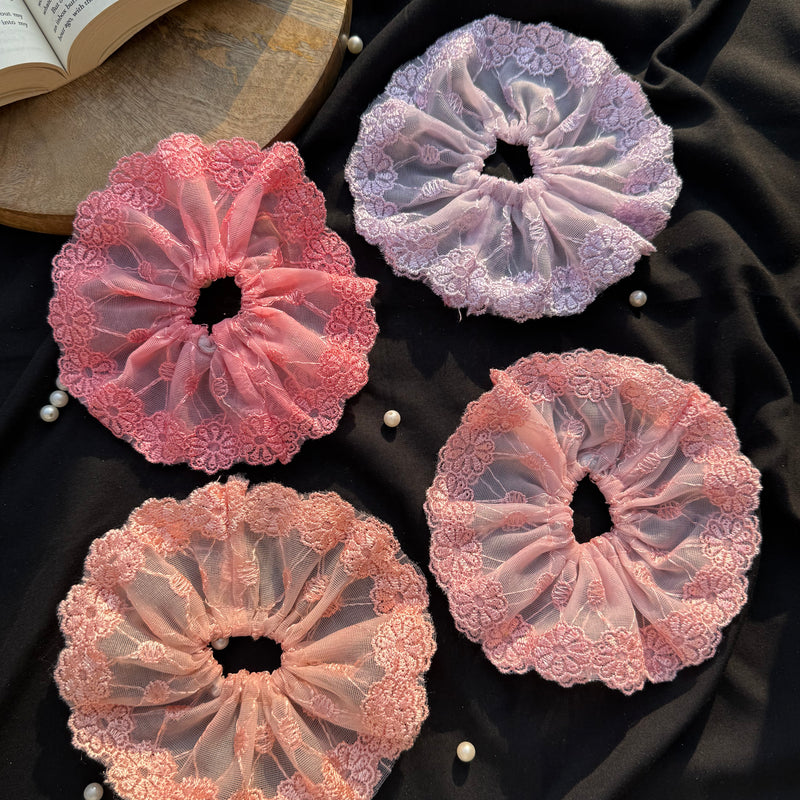 Large Lace Scrunchie