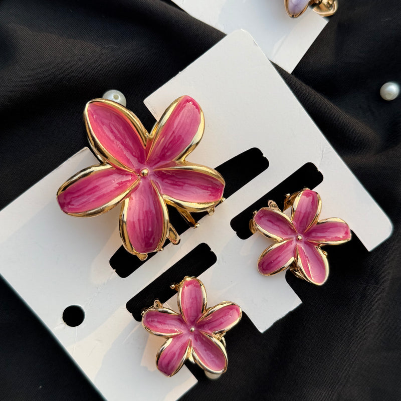 Metallic claw clip set