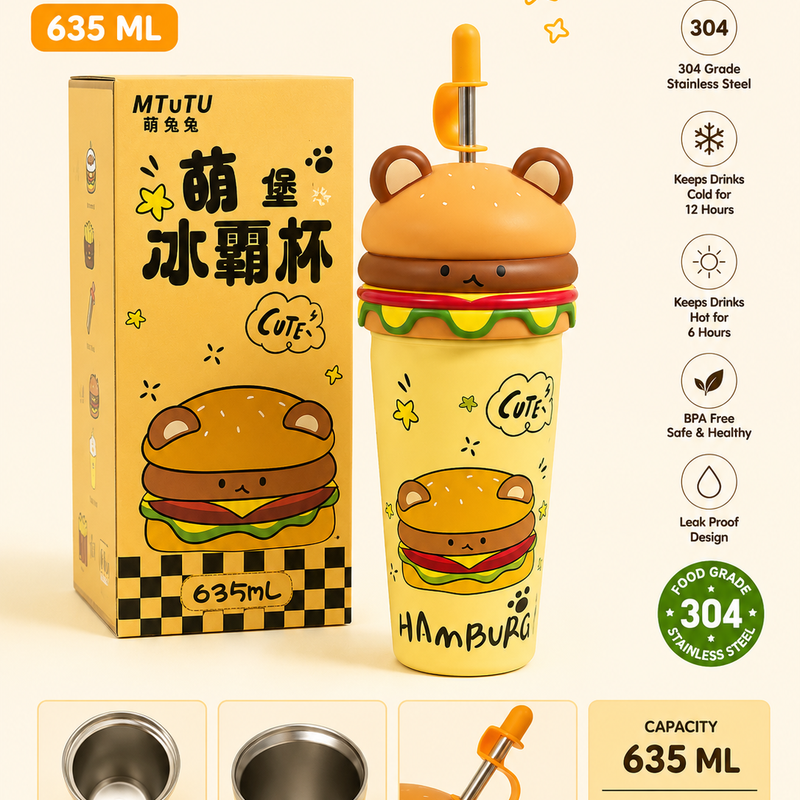 Burger Premium Quirky Sipper