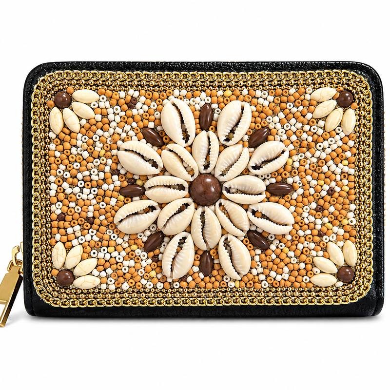 Beaded Handwork Zipper Wallets