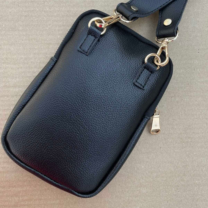 Customised Mobile Sling- Black and White Houndstooth
