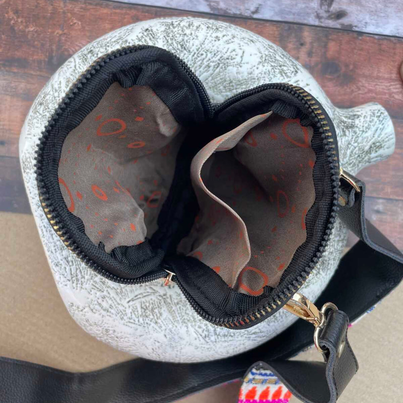 Customised Mobile Sling- Beige and Black Houndstooth
