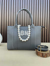 Initial Customized 14 Inches Tote- Grey