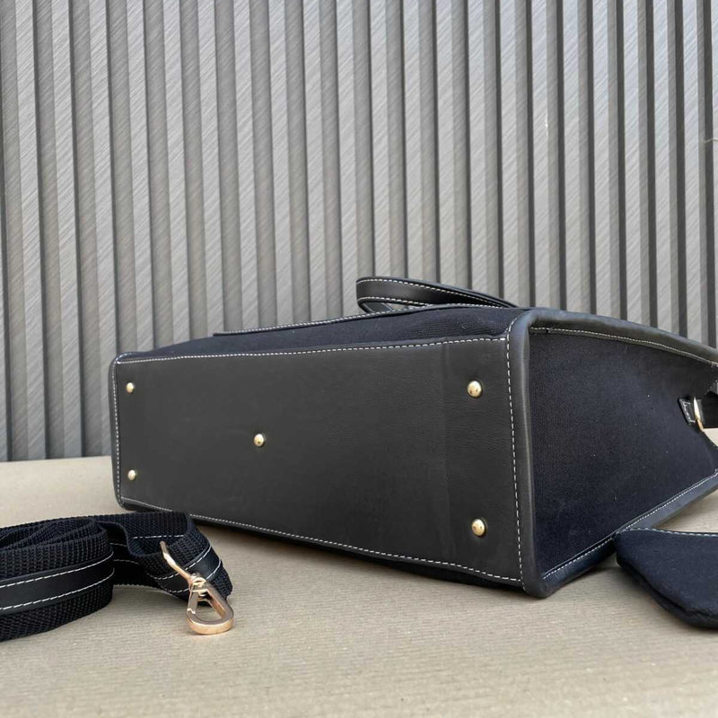 Canvas Office Totes- Black