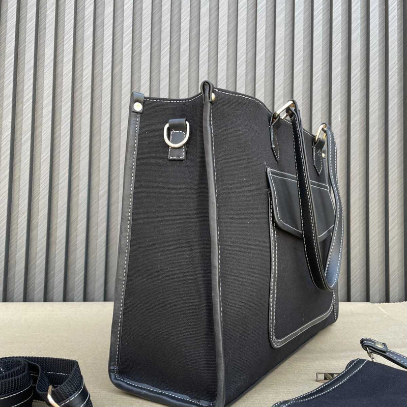 Canvas Office Totes- Black