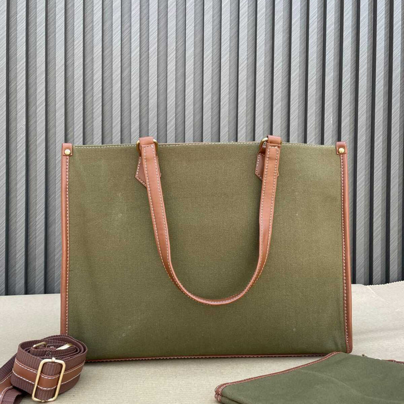 Canvas Office Totes- Green