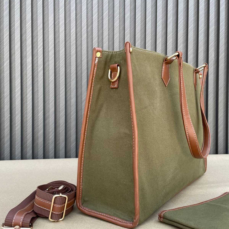 Canvas Office Totes- Green
