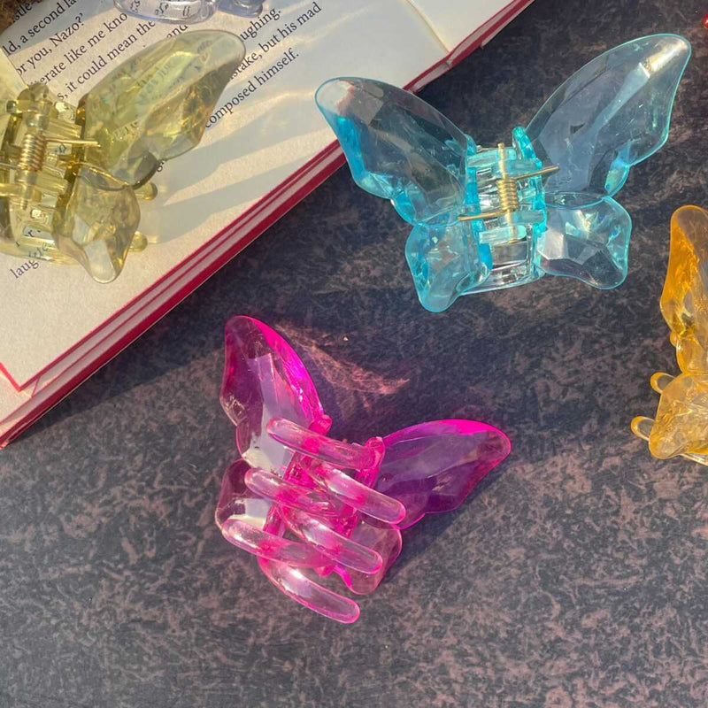 Butterfly Crystal Claw Clip