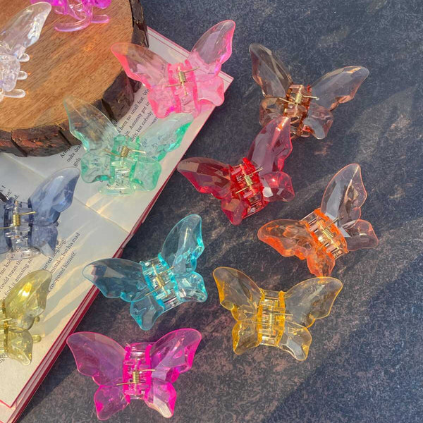 Butterfly Crystal Claw Clip